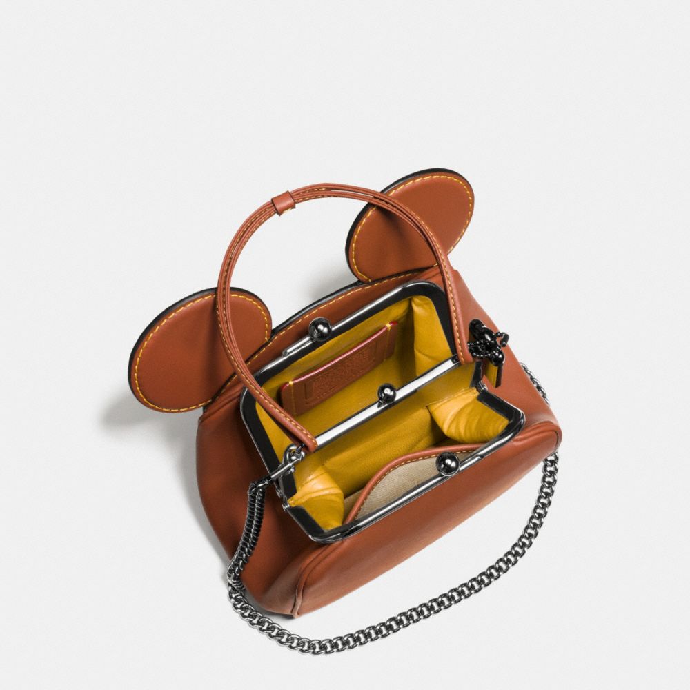 COACH Mickey Kisslock Bag In Glovetanned Leather