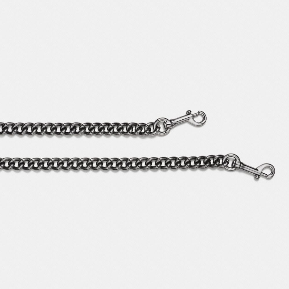 COACH®,DINKY CHAIN STRAP,n/a,Gunmetal,Front View image number 0