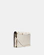 COACH®,HAYDEN FOLDOVER CROSSBODY WITH WILDFLOWER PRINT,Leather,Mini,Pewter/Chalk,Angle View