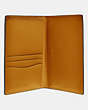 COACH®,PASSPORT CASE,Leather,AMBER,Inside View,Top View