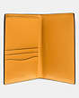 COACH®,PASSPORT CASE,Leather,Pacific/Pollen,Inside View,Top View