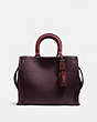 COACH®,ROGUE BAG,Pebbled Leather,Large,Black Copper/Oxblood,Front View