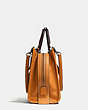 COACH®,ROGUE BAG,Pebbled Leather,Large,Pewter/Butterscotch,Angle View