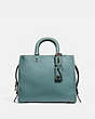 COACH®,ROGUE,Pebbled Leather,Large,Pewter/Marine,Front View