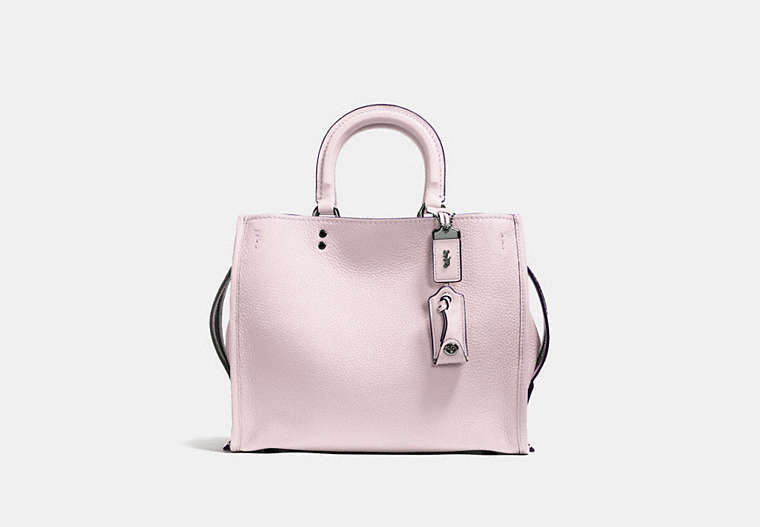 COACH®,VOYOU,Cuir galet,étain/Rose Glace,Front View