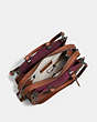 COACH®,ROGUE BAG,Pebbled Leather,Large,Black Copper/1941 Saddle/Wine,Inside View,Top View