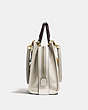 COACH®,ROGUE,Pebbled Leather,Large,Brass/Chalk,Angle View