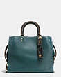 COACH®,ROGUE BAG,Pebbled Leather,Large,Brass/Mineral,Front View