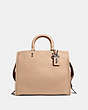 COACH®,VOYOU,Cuir galet,Rose Nude/étain,Front View