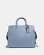 COACH®,ROGUE BAG,Pebbled Leather,Large,Slate/Pewter,Front View
