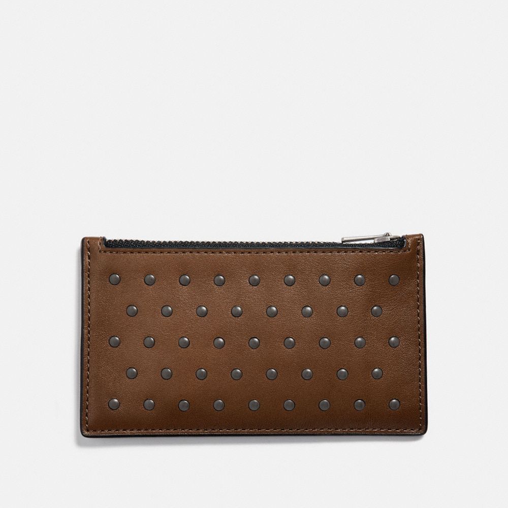 Zip Card Case With Rivets