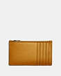 COACH®,ZIP CARD CASE,Leather,AMBER,Back View