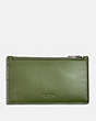 COACH®,ZIP CARD CASE,Leather,Glade,Front View