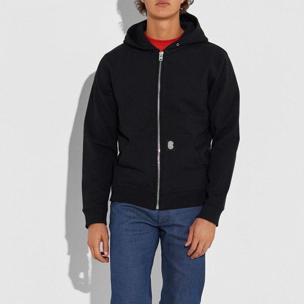 Coach Outlet Men's Hooded Zip Up Jacket