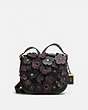 COACH®,SADDLE 23 WITH TEA ROSE,Leather,Brass/Black,Front View