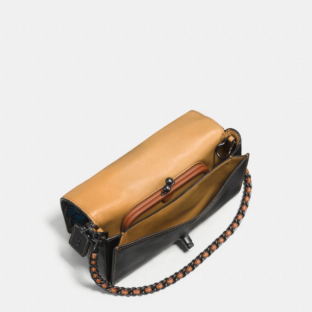 COACH®,DINKY AVEC THÉ ROSE,Cuir,Cuivre Noir/Rouge 1941,Inside View,Top View