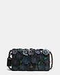 COACH®,DINKY WITH TEA ROSE,Leather,Small,Gunmetal/Black,Front View