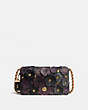 COACH®,DINKY WITH TEA ROSE,Leather,Small,Brass/Black,Front View