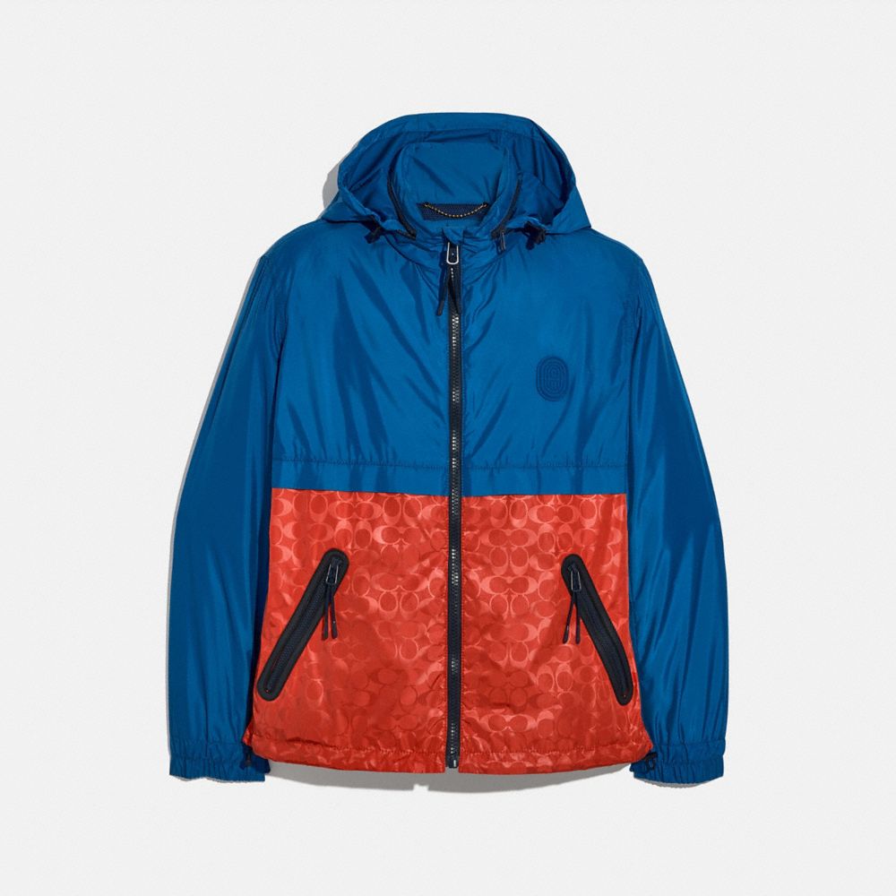 Orange and outlet blue windbreaker