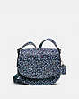 COACH®,SADDLE 23,Leather,Small,Pewter/Ranch Floral Mist,Front View