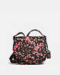 COACH®,SADDLE 23,Leather,Small,Gunmetal/MOUNTAIN BUD BLK/PNK,Front View