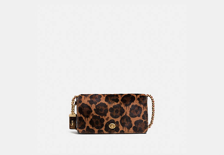 COACH®,DINKY,Haircalf,Small,Wild Beast/Black Copper,Front View