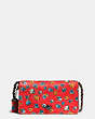 COACH®,DINKY,Haircalf,Small,Gunmetal/TEA ROSE RED,Front View