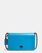 COACH®,DINKY 24,Leather,Small,Pewter/Azure,Front View