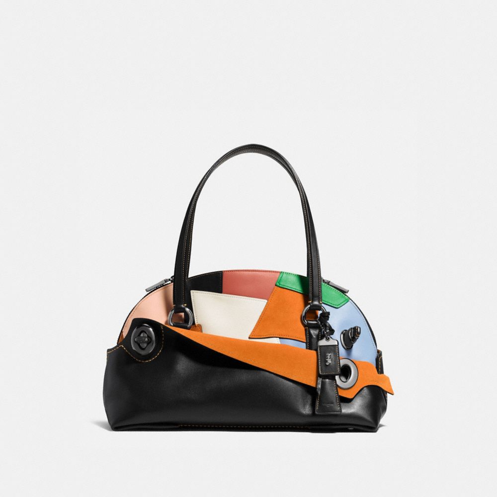 Cartable Outlaw En Cuir Patchwork