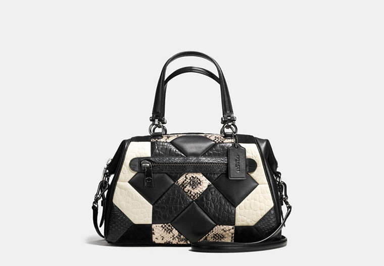Canyon Quilt Primrose Satchel In Exotic Embossed Leather