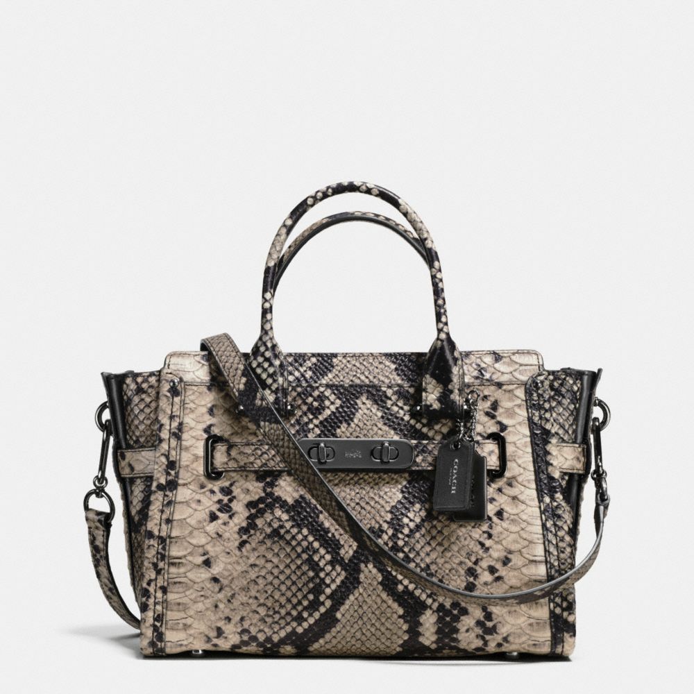 Coach Swagger 27 Carryall In Snake Embossed Leather