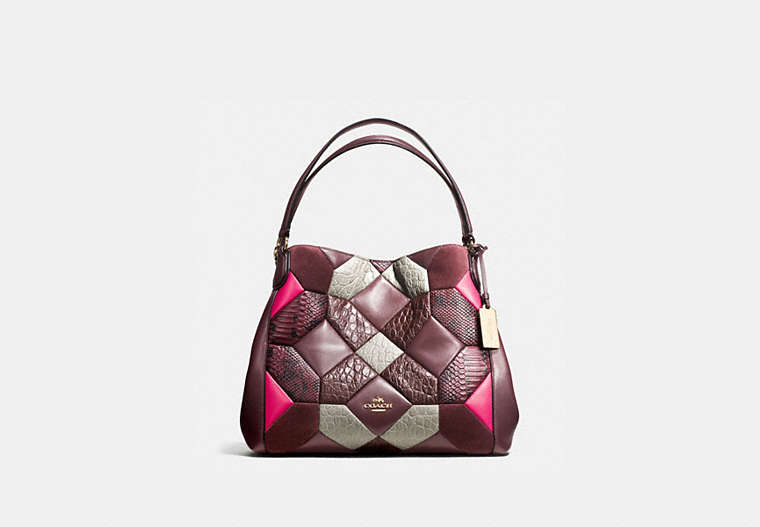 Canyon Quilt Edie Shoulder Bag 31 In Exotic Embossed Leather