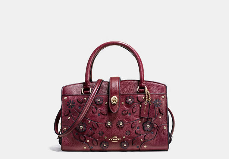 Willow Floral Mercer Satchel 24 In Grain Leather
