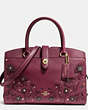 Willow Floral Mercer Satchel 30 In Grain Leather
