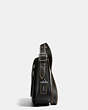 COACH®,MICKEY SADDLE BAG 23 IN GLOVETANNED LEATHER,Leather,Small,Gunmetal/Black,Angle View