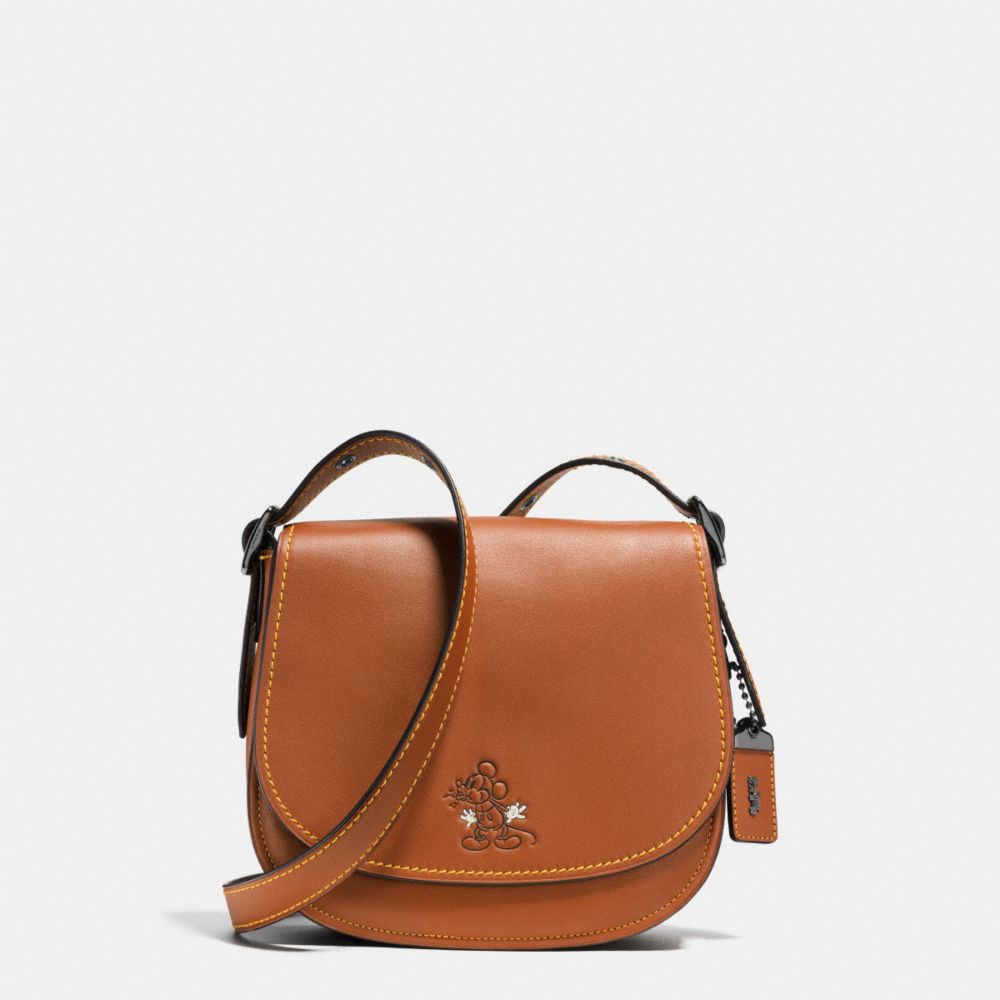 COACH Mickey Crossbody Clutch In Glovetanned Leather in Brown