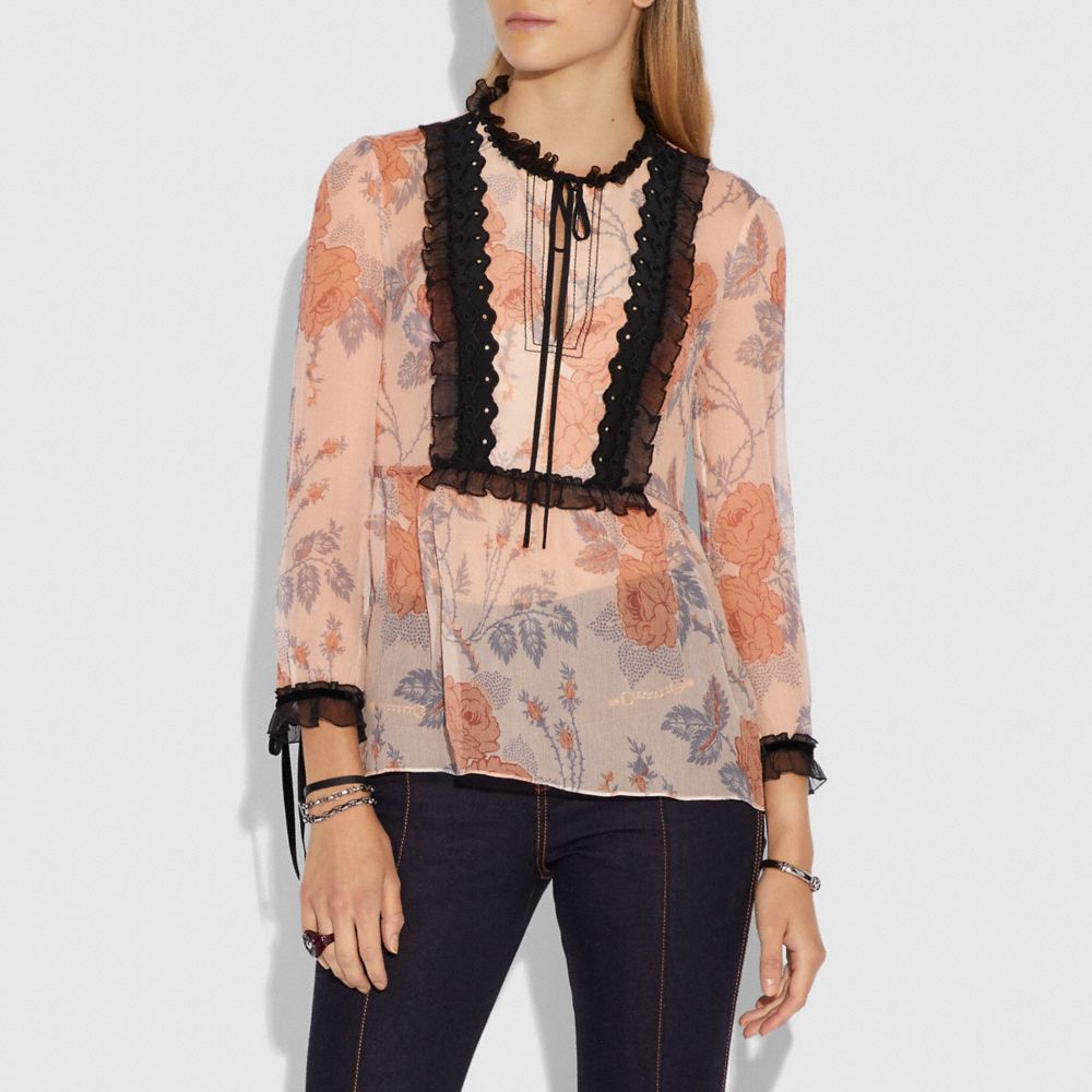 Rose Print Top