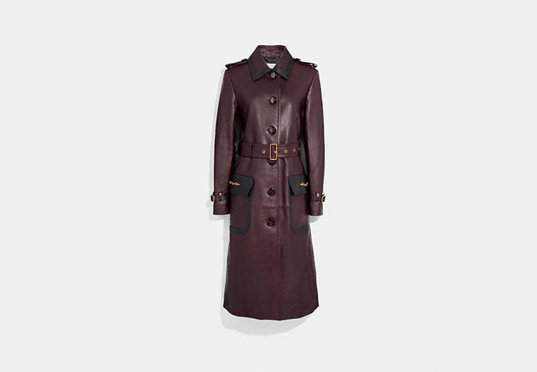 Western Leather Trench Coat