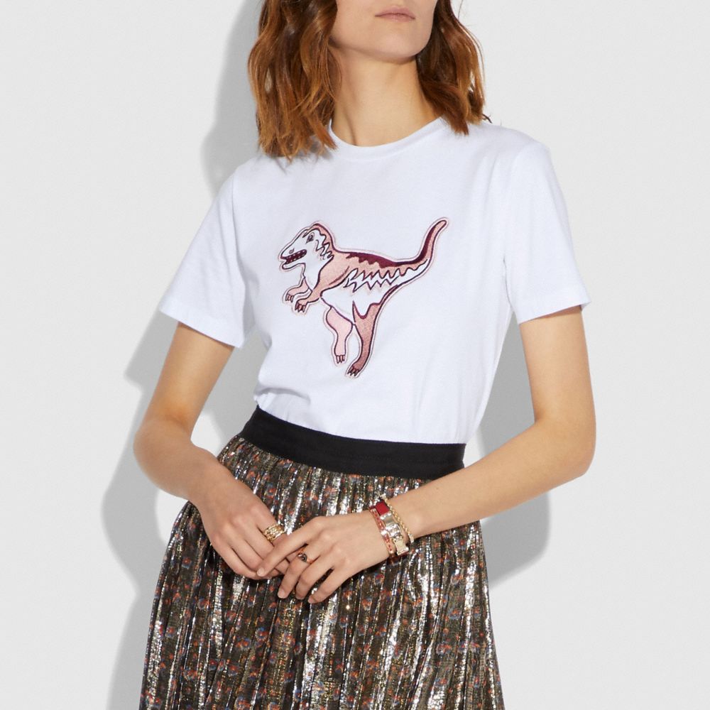 COACH®,Embroidered Rexy T Shirt,,Scale View