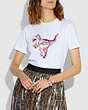 COACH®,EMBROIDERED REXY T-SHIRT,cotton,Optic White,Scale View
