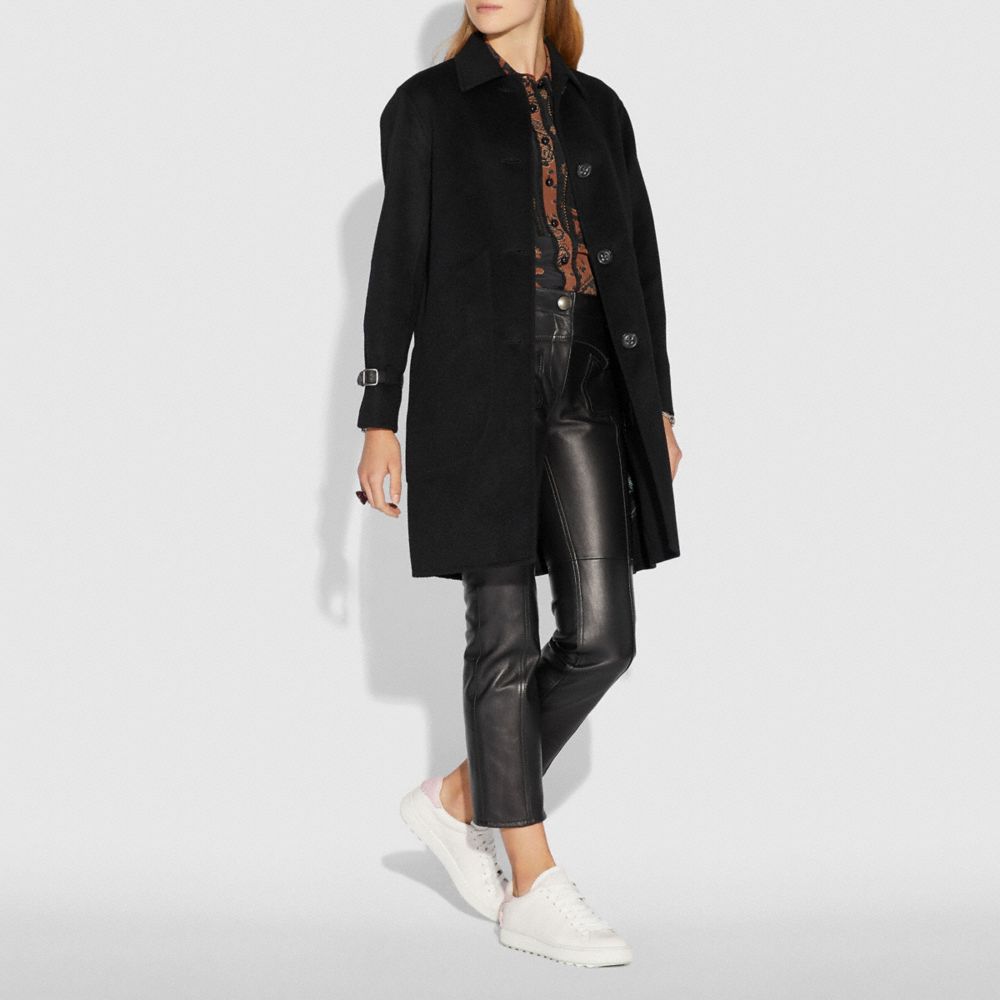 COACH®,WOOL COAT,wool,Black,Scale View