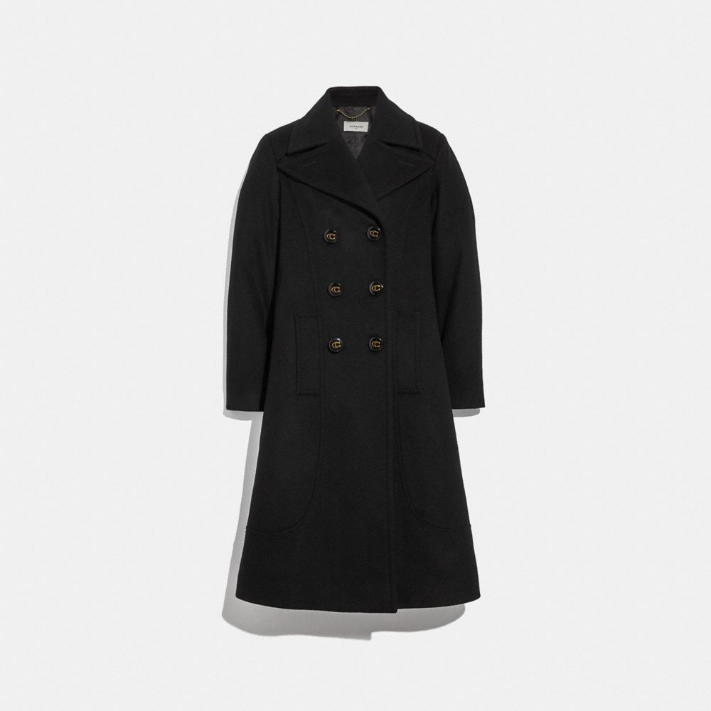 Coach wool deals coat womens