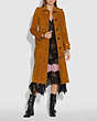 Western Suede Trench Coat