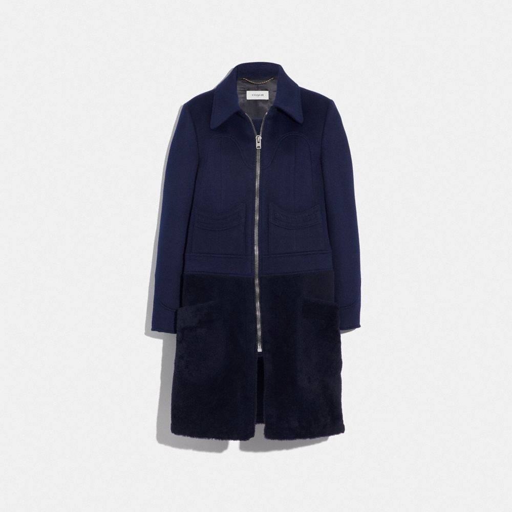 Shearling Wool Coat