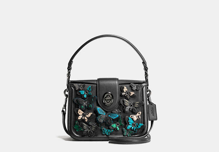 Butterfly Applique Page Crossbody In Glovetanned Leather