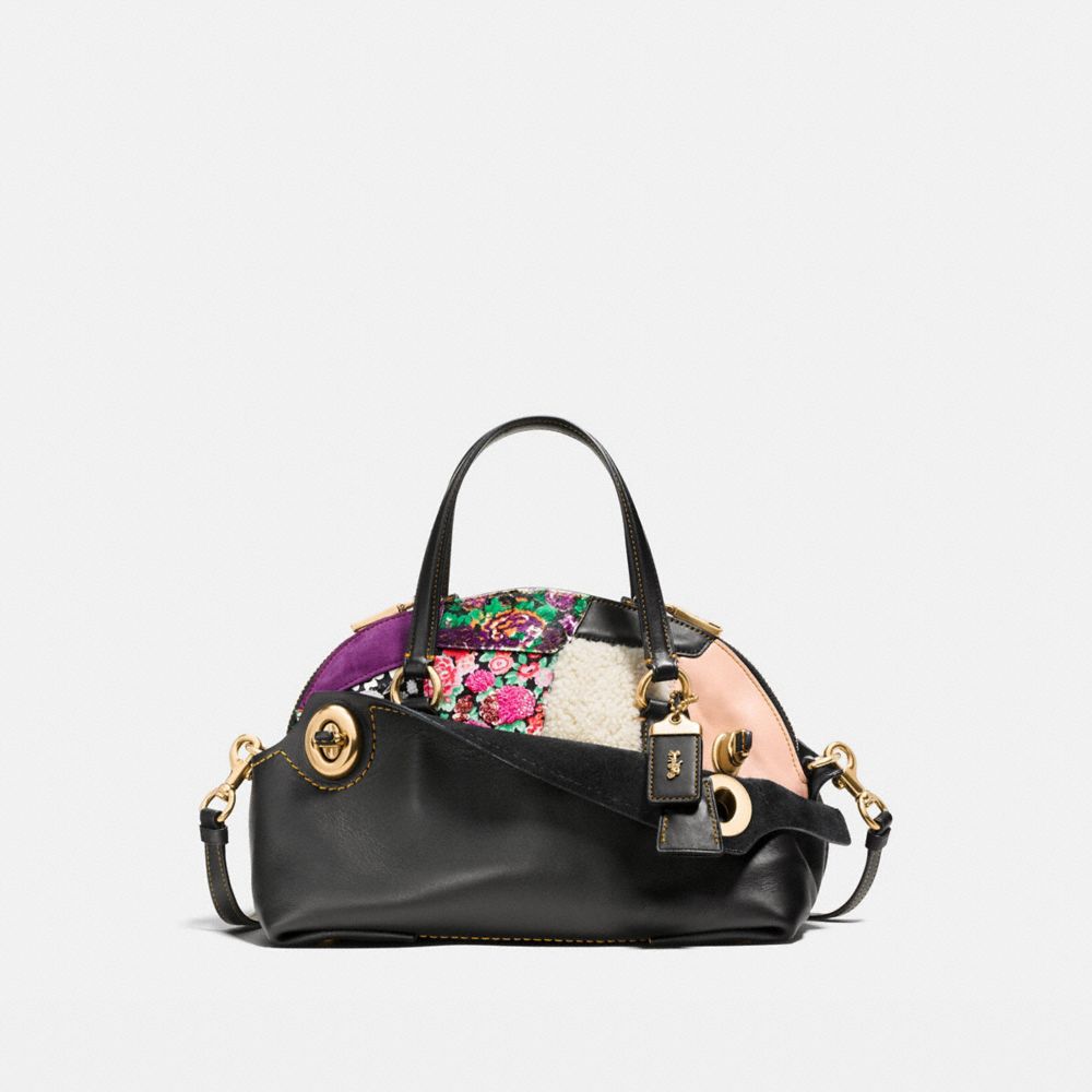 Outlaw Satchel 36 In Embellished Patchwork Leather