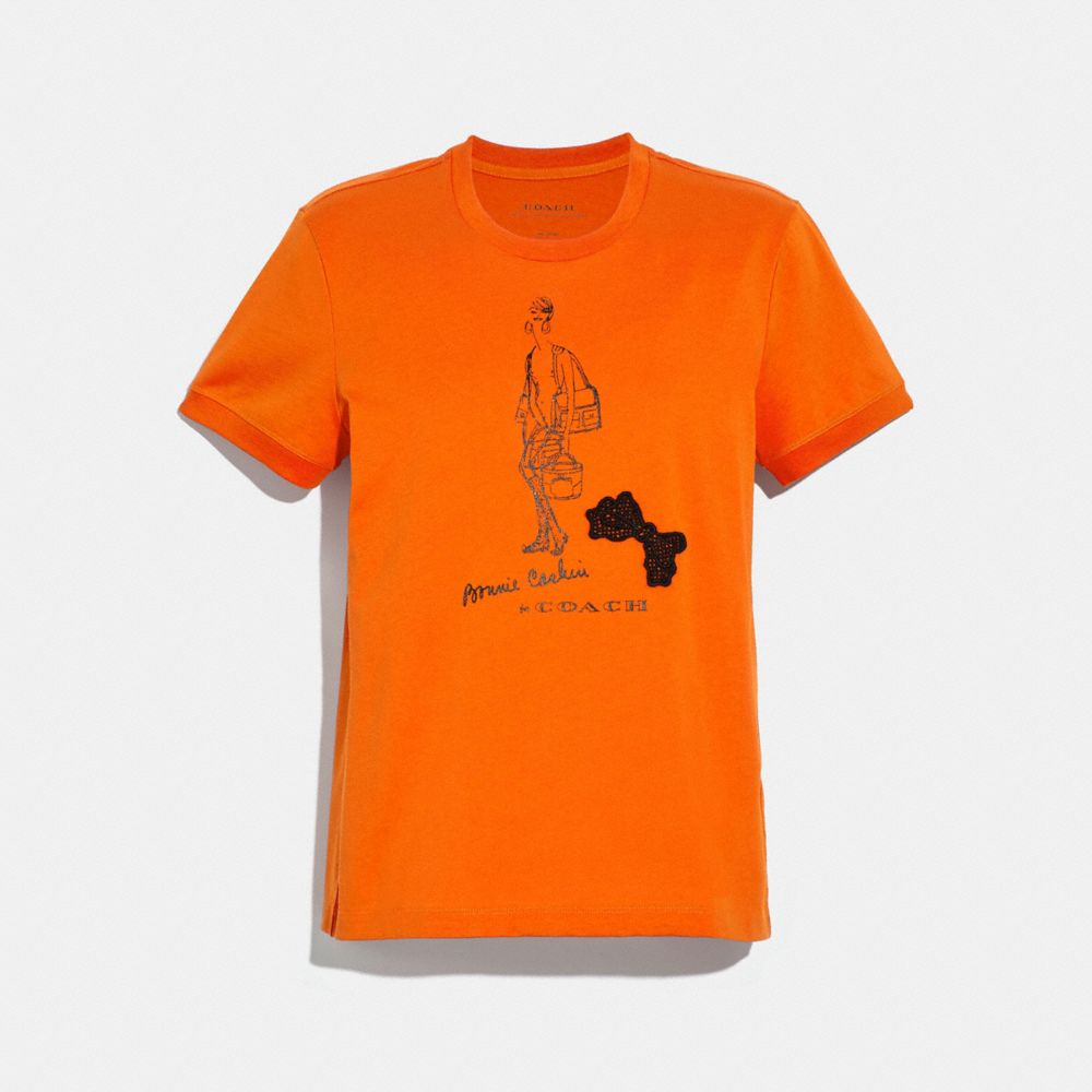 COACH®,Bonnie Cashin Long Boots T Shirt,,Front View