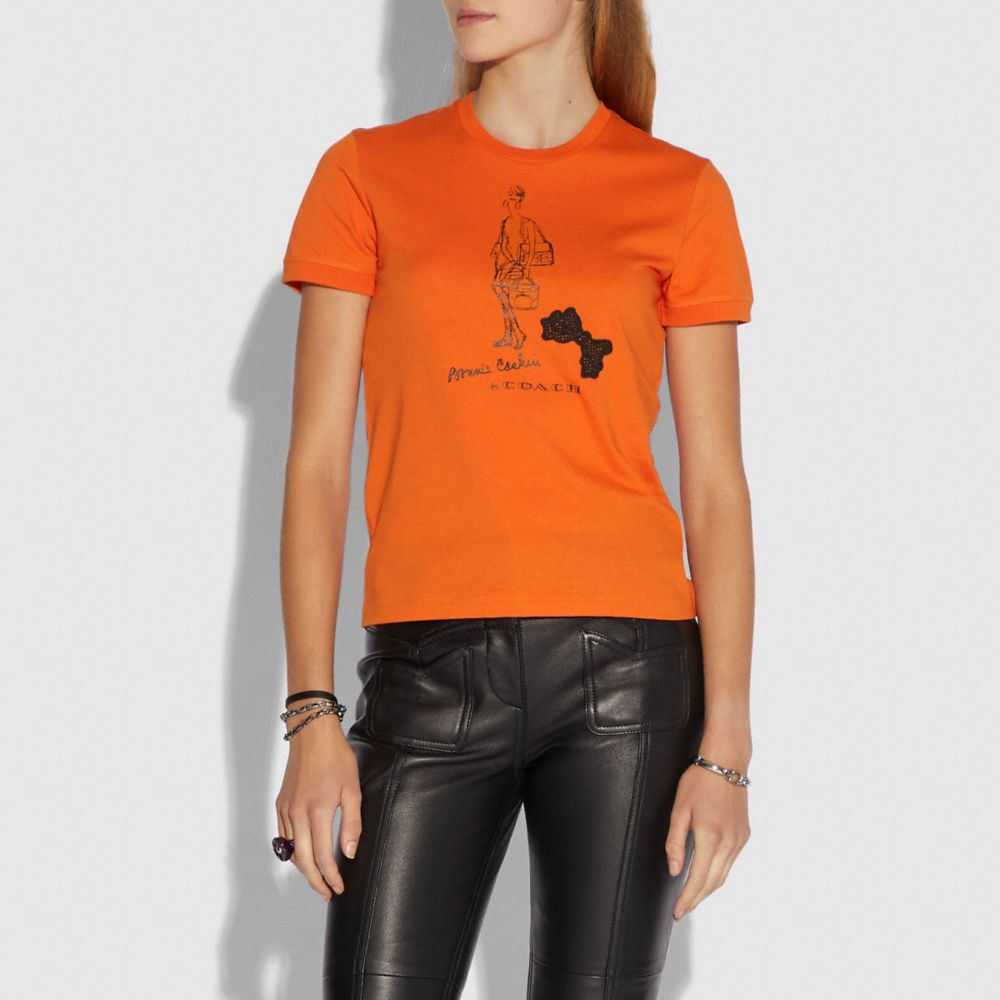 COACH®,Bonnie Cashin Long Boots T Shirt,,Scale View