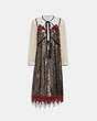 COACH®,DAISY PRINT LAYERED SLIP DRESS,Mixed Material,Metal,Front View