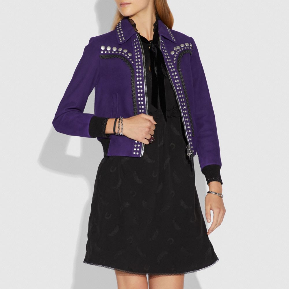 COACH®,Studded Bandana Jacket,,Scale View